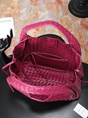 BOTTEGA VENETA | Campana intrecciato leather shoulder bag burgundy - 5