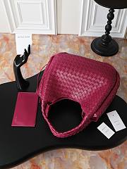 BOTTEGA VENETA | Campana intrecciato leather shoulder bag burgundy - 3