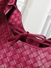 BOTTEGA VENETA | Campana intrecciato leather shoulder bag burgundy - 2