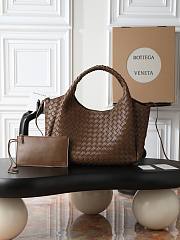 BOTTEGA VENETA | Campana intrecciato leather shoulder bag brown - 6