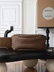 BOTTEGA VENETA | Campana intrecciato leather shoulder bag brown - 4