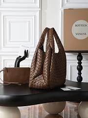 BOTTEGA VENETA | Campana intrecciato leather shoulder bag brown - 3