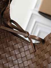 BOTTEGA VENETA | Campana intrecciato leather shoulder bag brown - 2