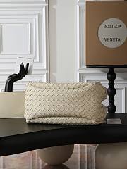 BOTTEGA VENETA | Campana intrecciato leather shoulder bag white - 4