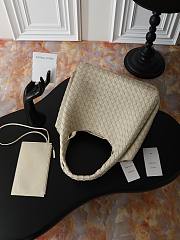BOTTEGA VENETA | Campana intrecciato leather shoulder bag white - 3