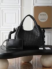 BOTTEGA VENETA | Campana intrecciato leather shoulder bag black - 1