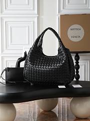 BOTTEGA VENETA | Campana intrecciato leather shoulder bag black - 5