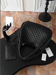 BOTTEGA VENETA | Campana intrecciato leather shoulder bag black - 3
