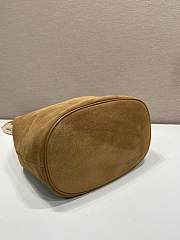 PRADA | Mariner small suede bucket bag Cinnamon - 3