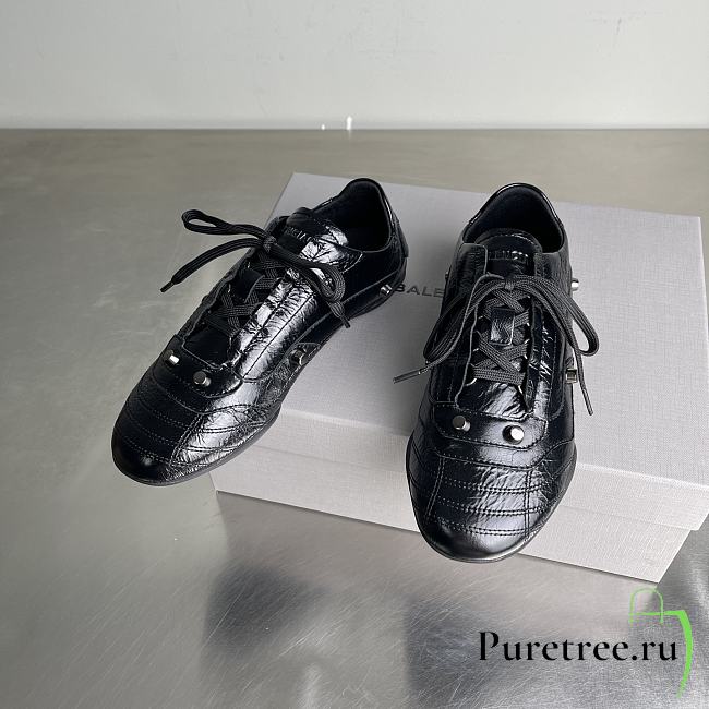 BALENCIAGA | City Women's Flat Lace-up Casual Shoes Black - 1