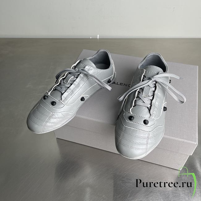 BALENCIAGA | City Women's Flat Lace-up Casual Shoes Gray - 1