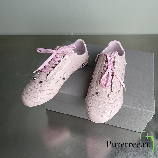 BALENCIAGA | City Women's Flat Lace-up Casual Shoes Pink - 1