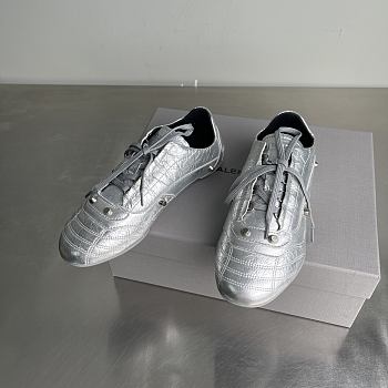 BALENCIAGA | City Women's Flat Lace-up Casual Shoes Silver