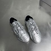 BALENCIAGA | City Women's Flat Lace-up Casual Shoes Silver - 3