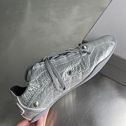 BALENCIAGA | City Women's Flat Lace-up Casual Shoes Silver - 4
