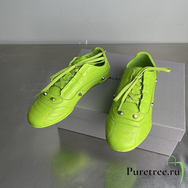 BALENCIAGA | City Women's Flat Lace-up Casual Shoes Green  - 1
