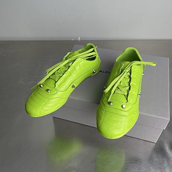 BALENCIAGA | City Women's Flat Lace-up Casual Shoes Green 