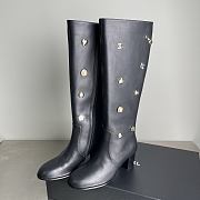 CHANEL | Double C Slim Fit Boots Black - 1