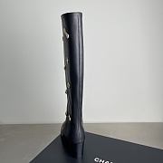 CHANEL | Double C Slim Fit Boots Black - 5