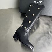 CHANEL | Double C Slim Fit Boots Black - 4