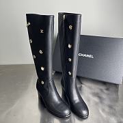 CHANEL | Double C Slim Fit Boots Black - 3
