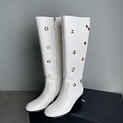CHANEL | Double C Slim Fit Boots White - 1