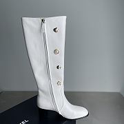 CHANEL | Double C Slim Fit Boots White - 4