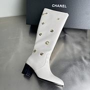 CHANEL | Double C Slim Fit Boots White - 2