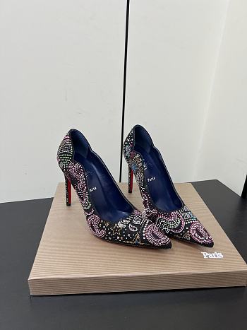 Christian Louboutin CL Red Sole Rhinestone High Heels 10.5 cm