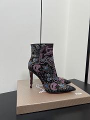 Christian Louboutin CL Red Sole Pointed Toe Side Zipper 10.5 cm - 4