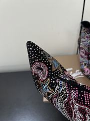 Christian Louboutin CL Red Sole Pointed Toe Side Zipper 10.5 cm - 2