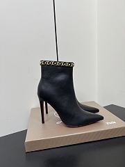 Christian Louboutin CL Red Sole Zipper High-Heeled Ankle Boots 10.5 cm (01) - 4