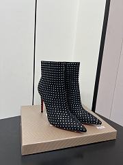 Christian Louboutin CL Red Sole Zipper High-Heeled Ankle Boots 10.5 cm (02) - 4