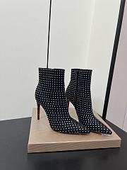 Christian Louboutin CL Red Sole Zipper High-Heeled Ankle Boots 10.5 cm (02) - 3