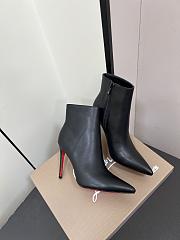Christian Louboutin CL Red Sole Zipper High-Heeled Ankle Boots (03) - 2