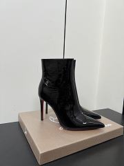 Christian Louboutin CL Red Sole Zipper High-Heeled Ankle Boots (04) - 5