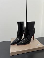 Christian Louboutin CL Red Sole Zipper High-Heeled Ankle Boots (04) - 2