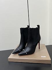 Christian Louboutin CL Red Sole Zipper High-Heeled Ankle Boots (05) - 6