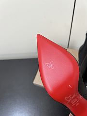 Christian Louboutin CL Red Sole Zipper High-Heeled Ankle Boots (05) - 5