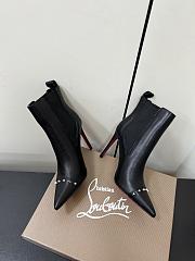 Christian Louboutin CL Red Sole Zipper High-Heeled Ankle Boots (05) - 2