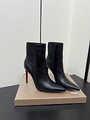 Christian Louboutin CL Red Sole Zipper High-Heeled Ankle Boots (06) - 1