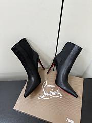 Christian Louboutin CL Red Sole Zipper High-Heeled Ankle Boots (06) - 6