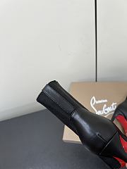 Christian Louboutin CL Red Sole Zipper High-Heeled Ankle Boots (06) - 5