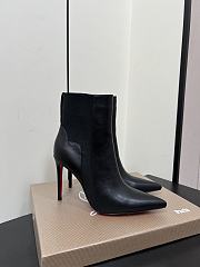 Christian Louboutin CL Red Sole Zipper High-Heeled Ankle Boots (06) - 3