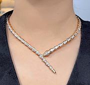BVLGARI | Full Diamond Serpent Necklace  - 6