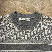DIOR | round neck knit wool sweater dark gray - 6