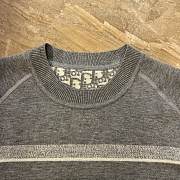 DIOR | round neck knit wool sweater dark gray - 2