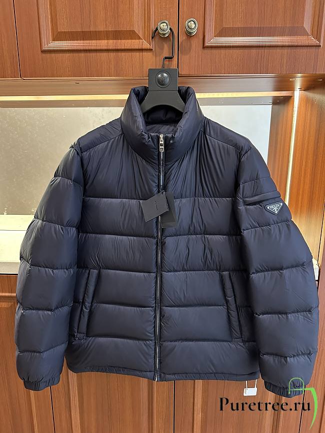 PRADA | stand-collar down jacket navy blue - 1