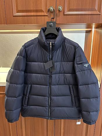 PRADA | stand-collar down jacket navy blue