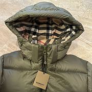BURBERRY | Stand-collar hooded down jacket green - 5
